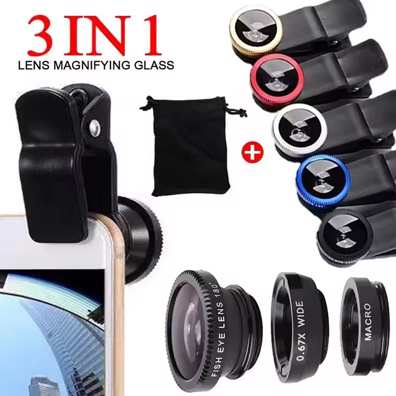 Lens Camera Clip - Obiettivo per telefono 3 in 1
