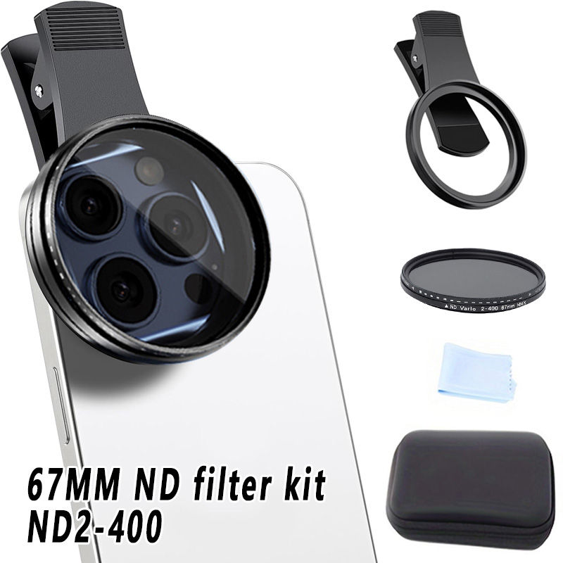 Lens Camera Clip - 67mm Clip-on ND2-400 Kit filtro obiettivo