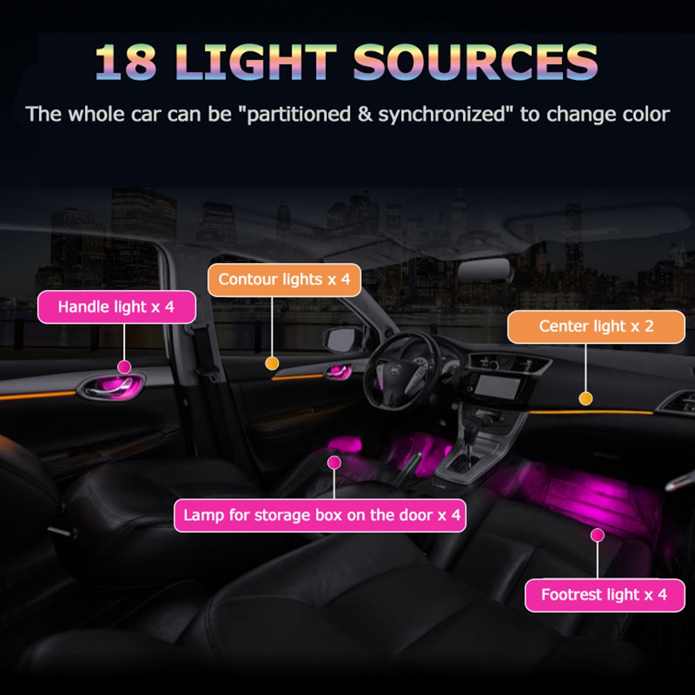 Luce d'atmosfera per auto a LE - Phone Accessories App recensione e prezzo