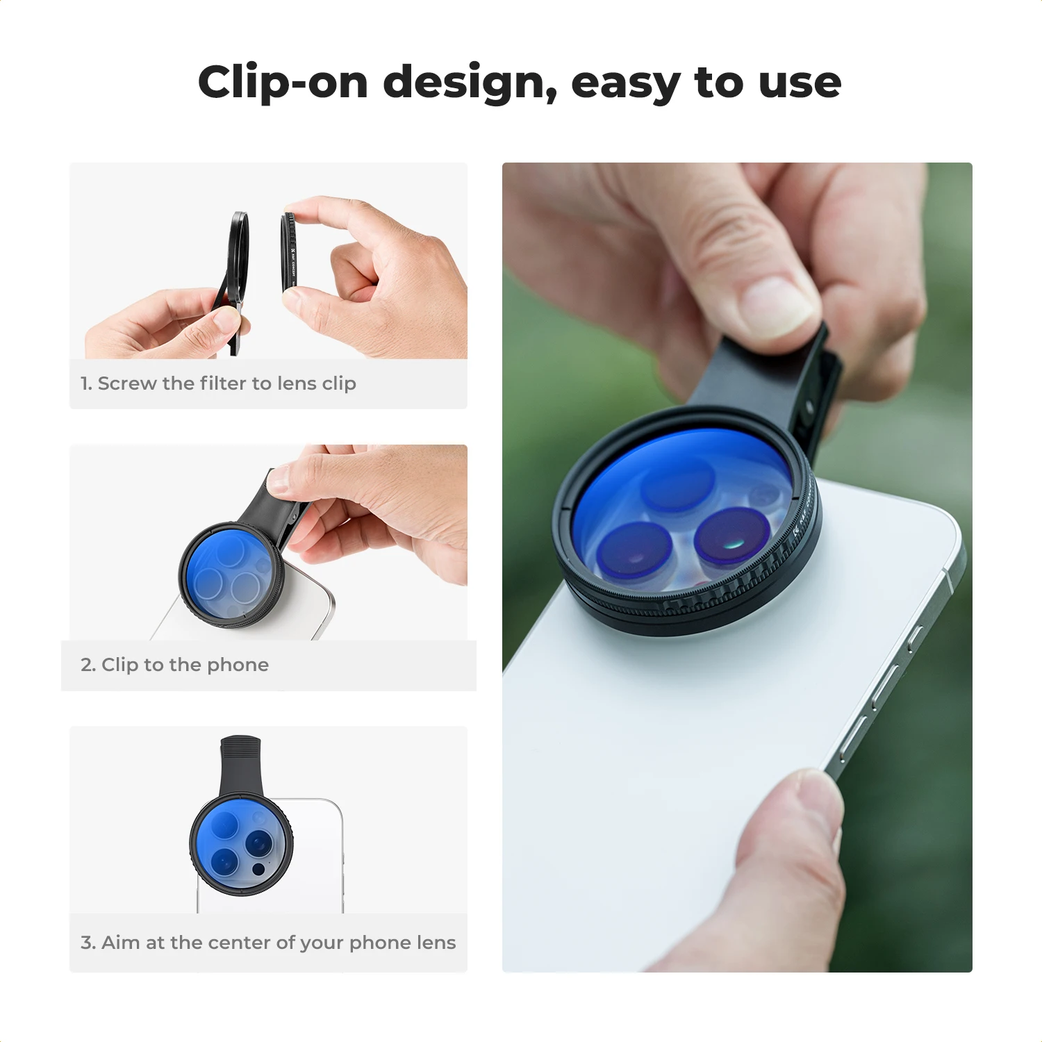 K&F CONCEPT Filtro CPL polariz - Lens Camera Clip recensione e prezzo