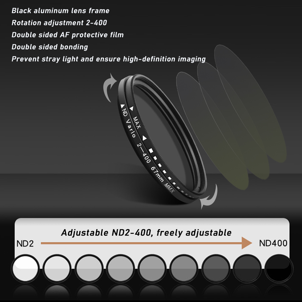 67mm Clip-on ND2-400 Kit filtr - Lens Camera Clip recensione e prezzo